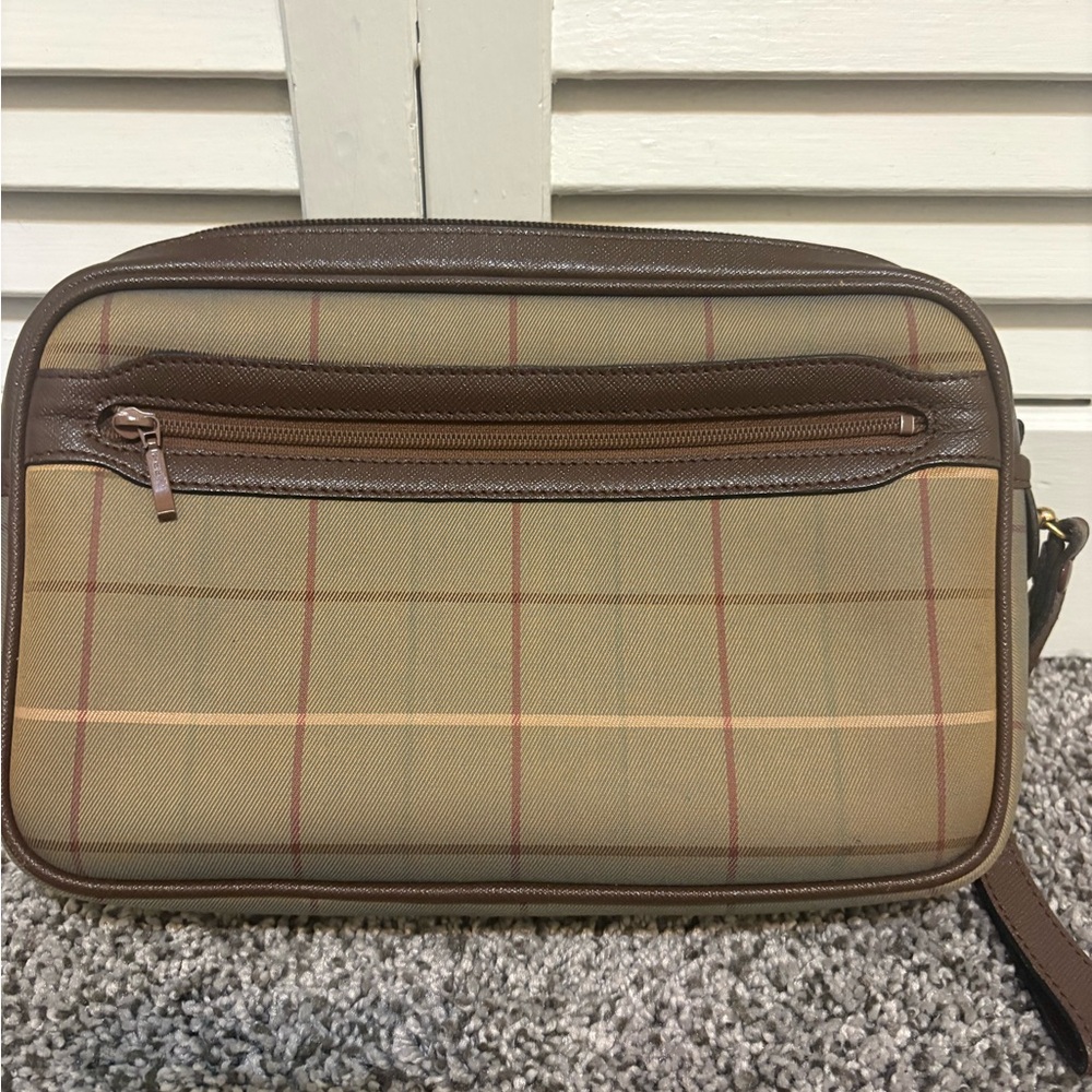 Vintage Burberrys Brown Plaid Wristlet Clutch/Cosmetic Bag - Picture 14 of 17